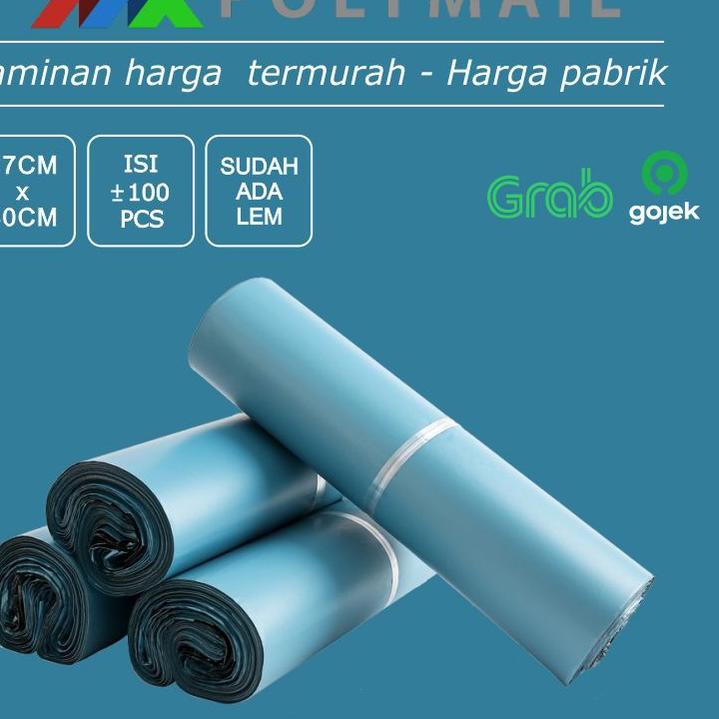 

で POLYMAILER ±100PCS 17x30CM BIRU TOSCA SEMI GLOSSY PLASTIK POLYMAILER TOSCA BLUE ぼ
