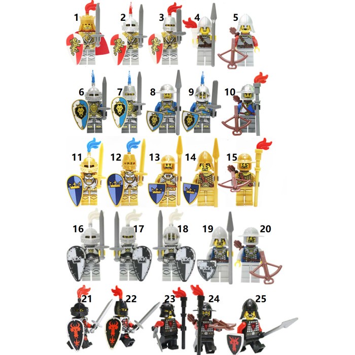 PROMO Castle Medieval Crusades Knight Lion Dragon Soldier Minifigure Lego kw