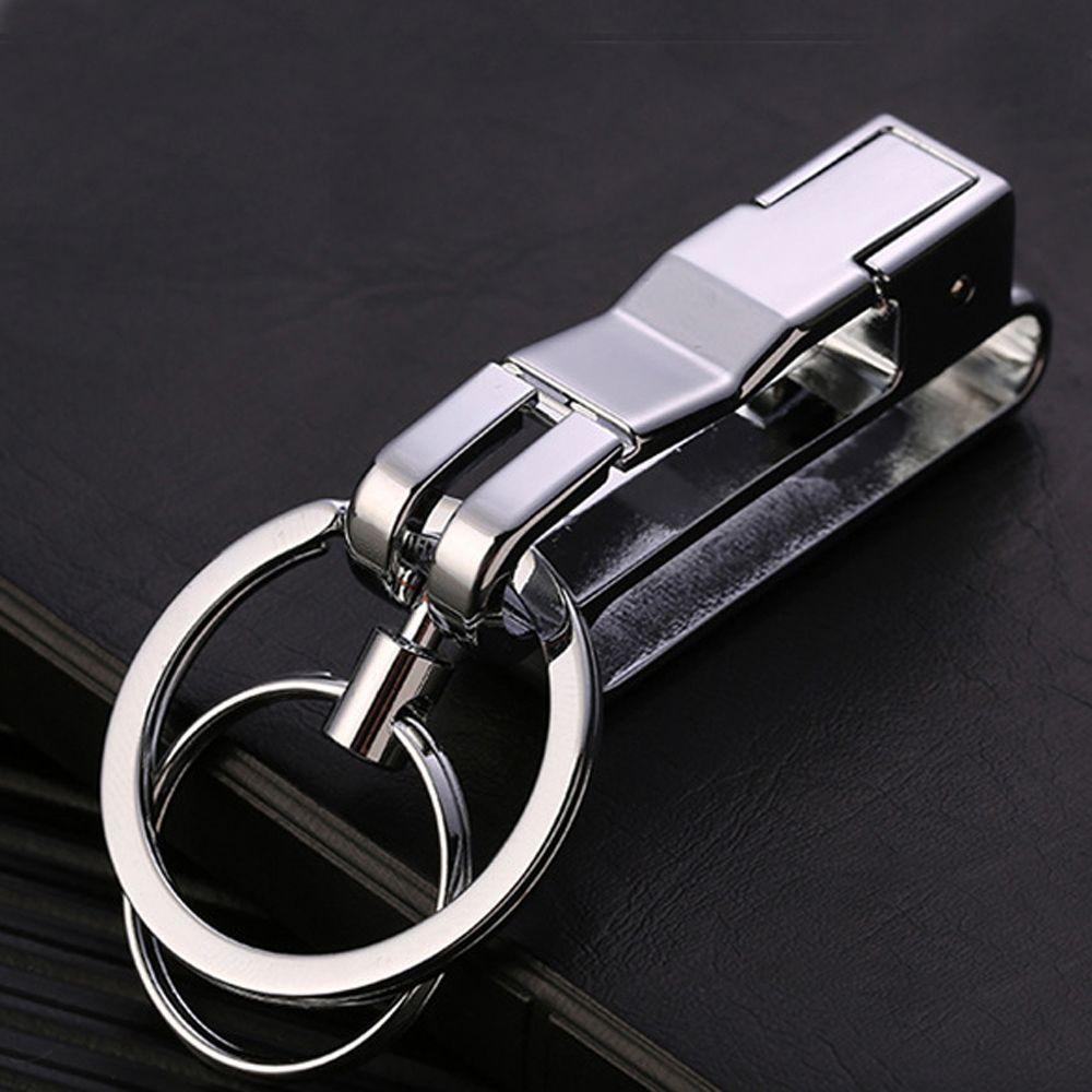 QUINTON Hadiah Gantungan Kunci Sangat Baik Klip Keamanan Kreatif Gantungan Kunci Ring Holder Di Kunci Sabuk Tugas Berat-Klip Zinc alloy Keyring