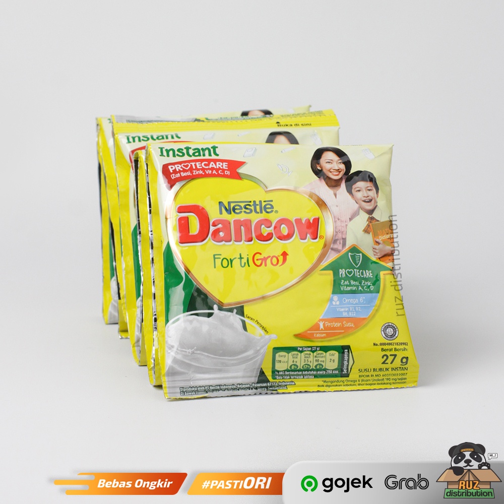 Dancow FortiGro Sachet 27gr Karton 160Pcs - Susu Dancow 27 gr 1 Dus