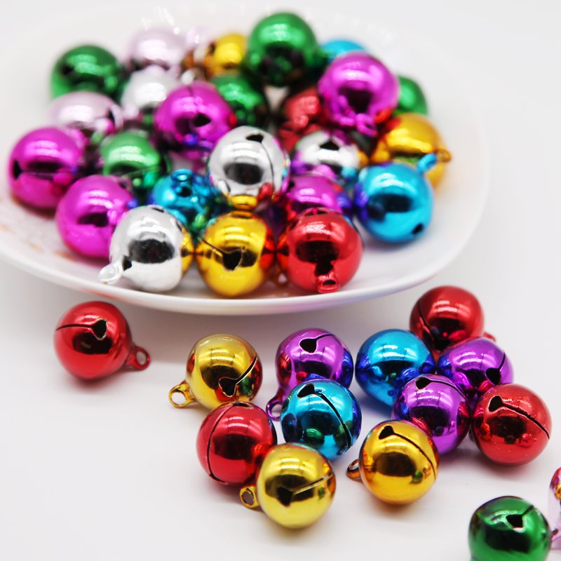 [Christmas Products] 1 Set mixed color Santa Jingle Bells DIY Christmas Ornaments