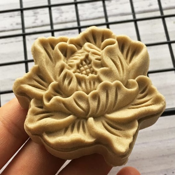 (1pc) cetakan kue bulan 2020 (50gr) mooncake press mold PREMIUM - BLOSSOM