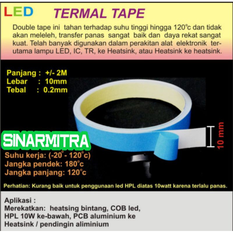 

Thermal Tape /Doeble Tape 10mm 2 meter