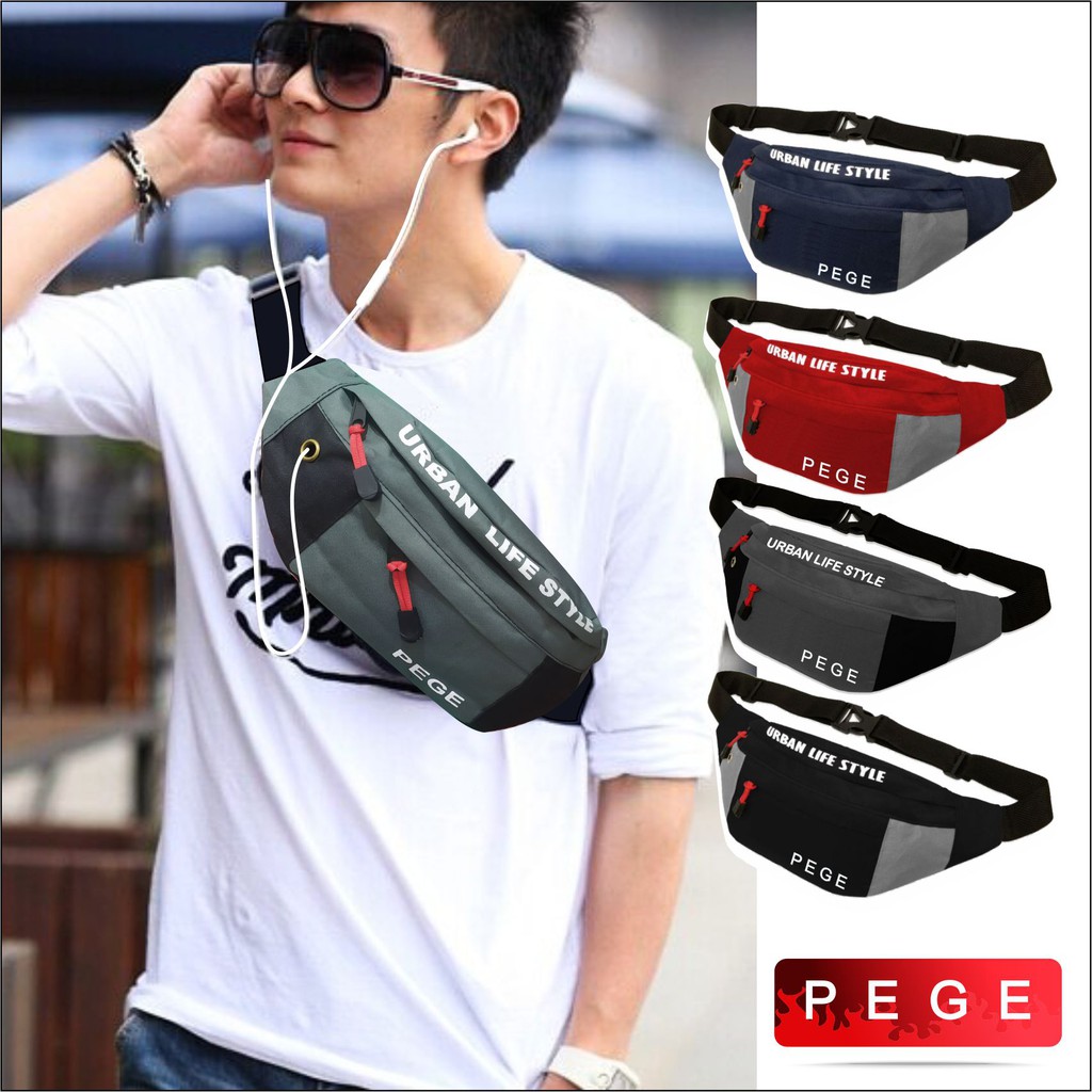 Tas Selempang Pria Model Kasual Slingbag Bahu Waistbag DIstro - PG - 8880