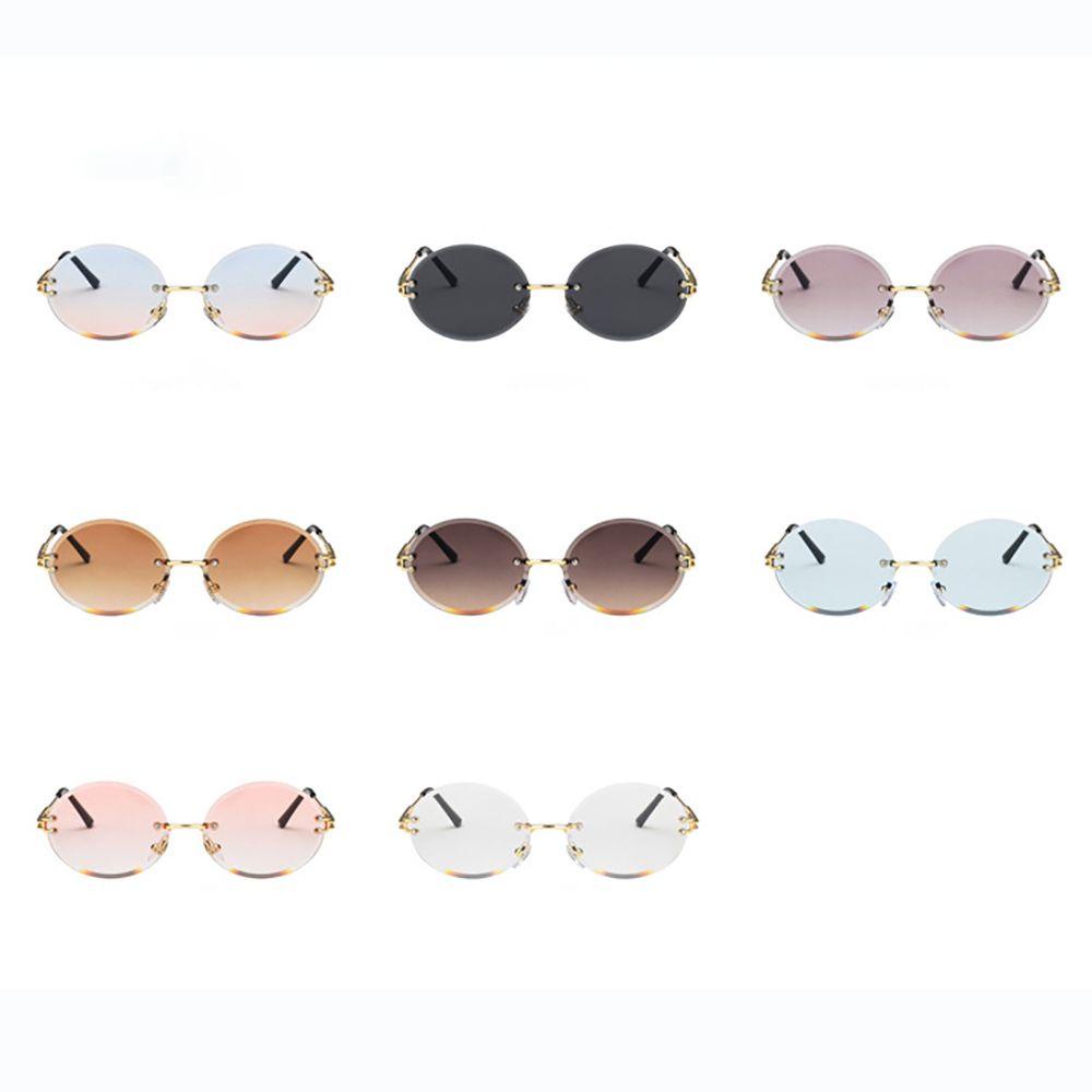 Agustina Kacamata Bulat Kaca Mata Anti Radiasi Untuk Wanita Protection Glasses Metal Frame Korea Perempuan Kacamata Anti Radiasi Untuk Wanita Sale Frameless Eyewear Women Glasses