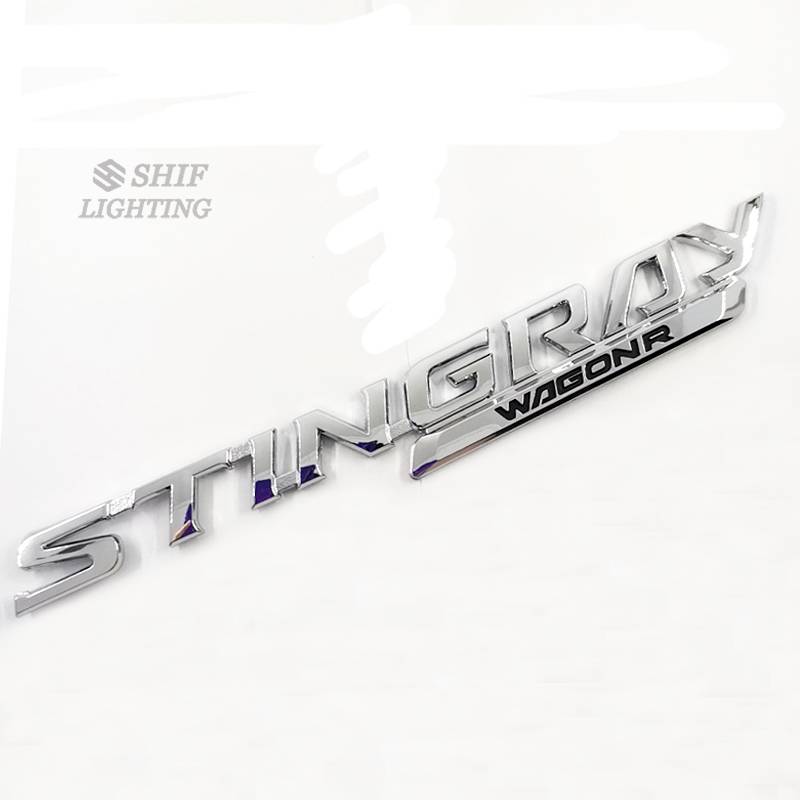 1pc Stiker Emblem Logo Stingray Wagon R Bahan Abs Krom Untuk Suzuki