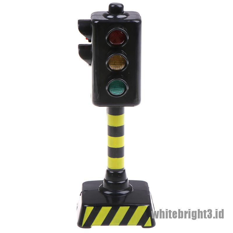 (white3) Mainan puzzle Lampu Lalu Lintas urban 11.5cm Dengan Musik Untuk Anak