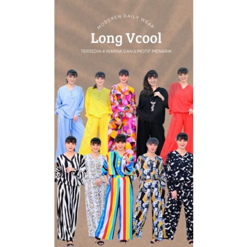 DELPUS Oneset Vcool crop by della puspita setelan setcel one set pakaian baju tidur wanita