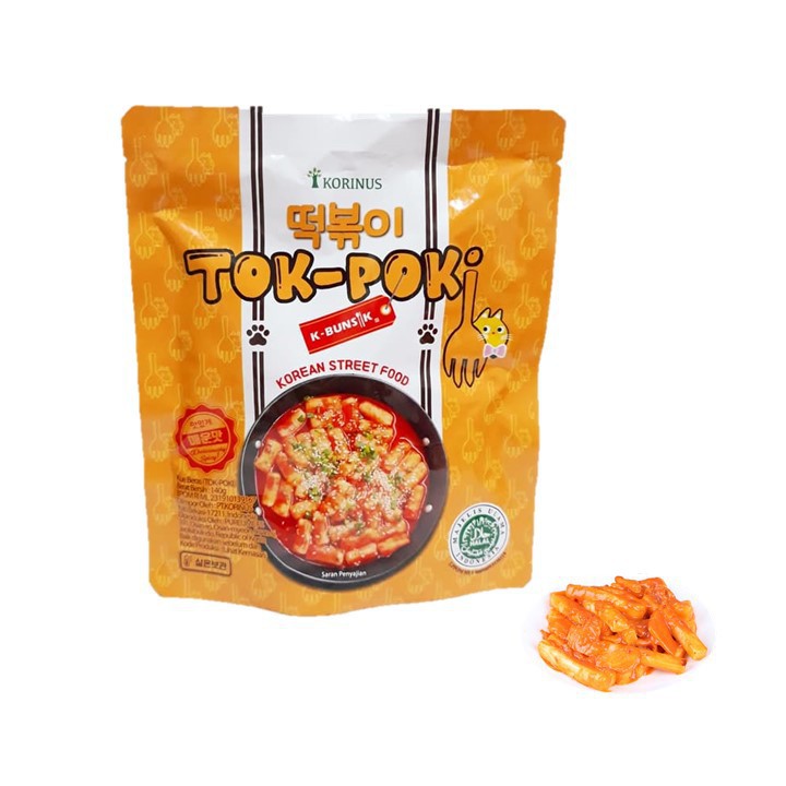 

Korinus K - Bunsik Tokpoki / Tteokbokki / Toppoki / Tok-Poki Pedas instan Halal MUI