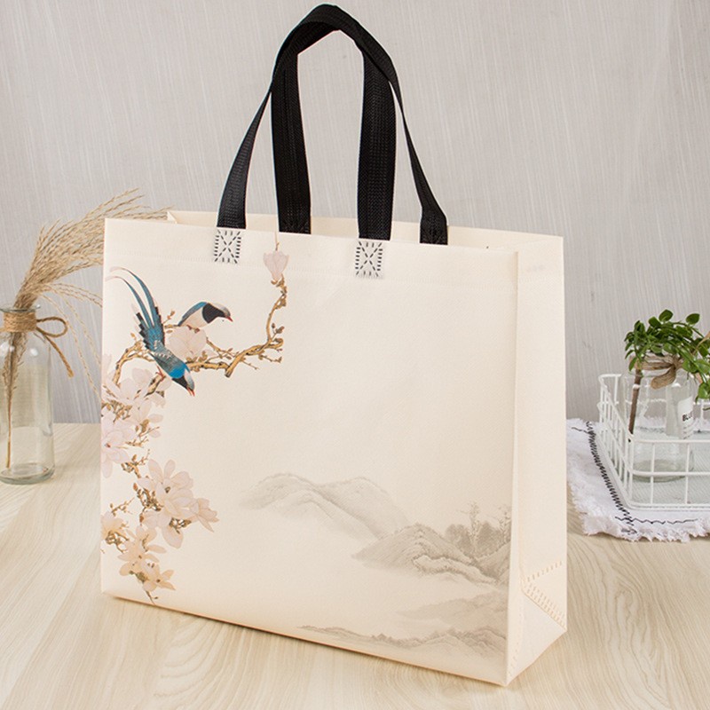 PAPER BAG KAIN TAS BELANJA TAS HAMPERS GOODIE BAG JUMBO PREMIUM BIRD/ FLOWER