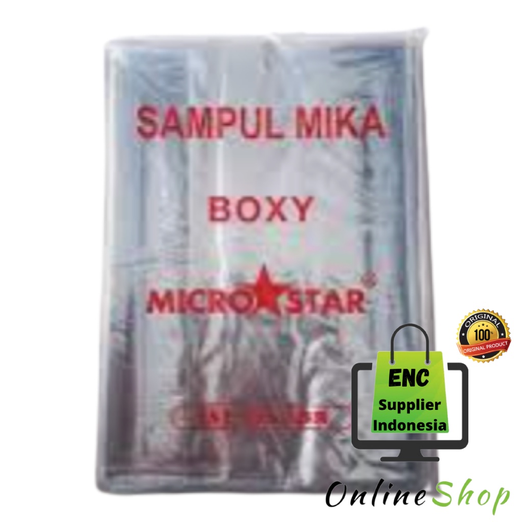 

microstar boxy 60 lembar sampul plastik mika tebal boxi buku tulis maxi per pak - enc.sup