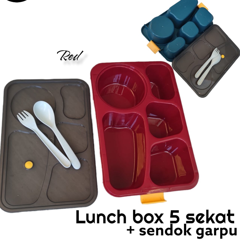 BELLA - LUNCH BOX KOTAK BEKAL MAKAN BENTO 4 / 5 SEKAT BAHAN KUAT &amp; AWET BPA FREE