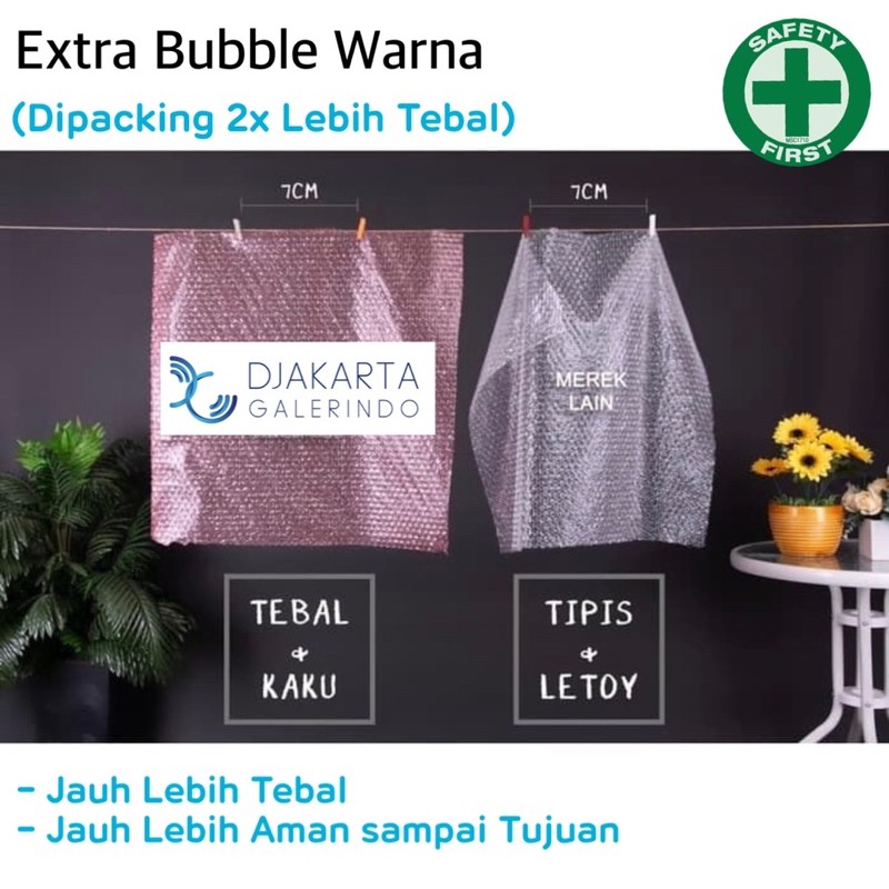 EXTRA Packing Bubble Tebal (2x Lebih tebal dari packingan normal)