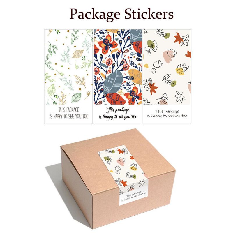 

Sticker this package happy to see you too stiker label segel box kerdus paket