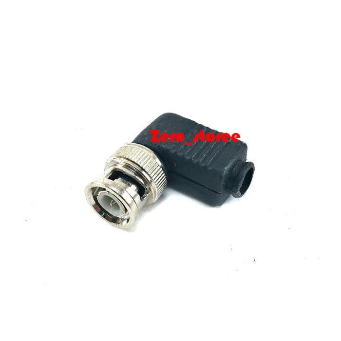 Konektor BNC Male to RG58 Kabel Coaxial Tekuk BNC laki Bengkok L Kabel BNC Male Kabel rg58