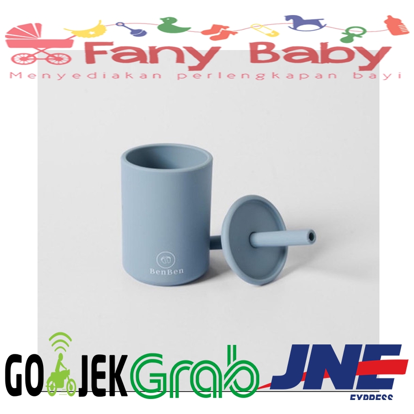 BENBEN Silicone Cup Set with Straw and Lid