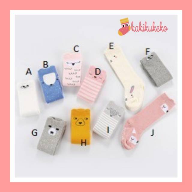  Kaos  Kaki  Bayi Import  Korea Panjang Karakter  Lucu Shopee 