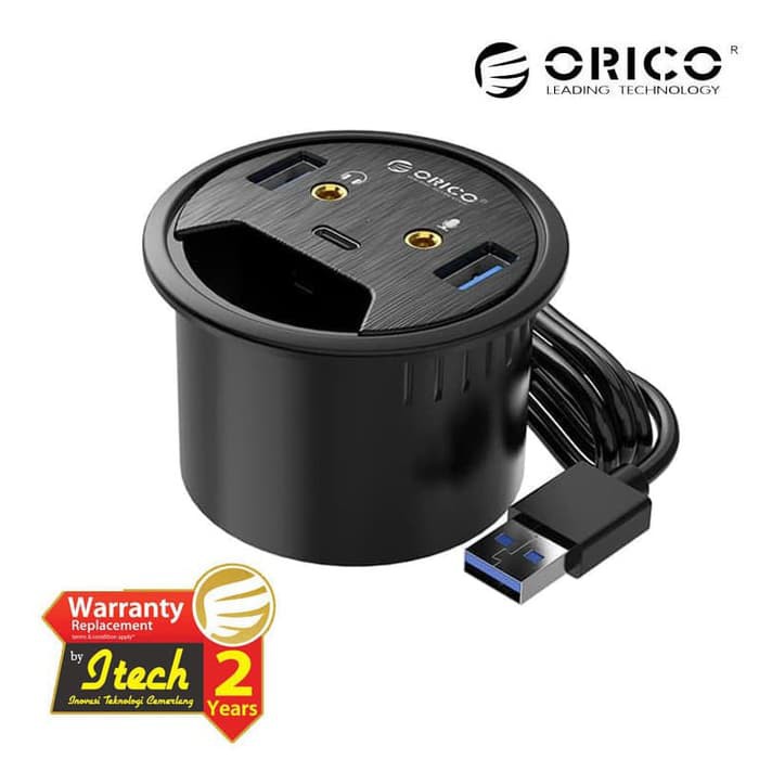 ORICO DESK-2U1C DESK HOLE USB 3.0 HUB + MIC + Audio + USB-C