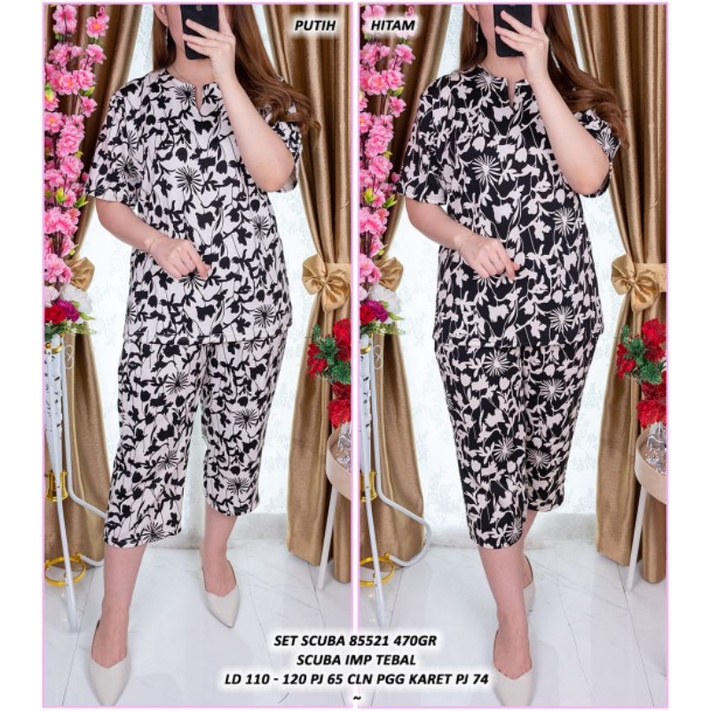SETELAN JUMBO SETELAN SCUBA BANGKOK PREMIUM SETELAN KOREA 855211 BAJU KERJA OOTD ASD