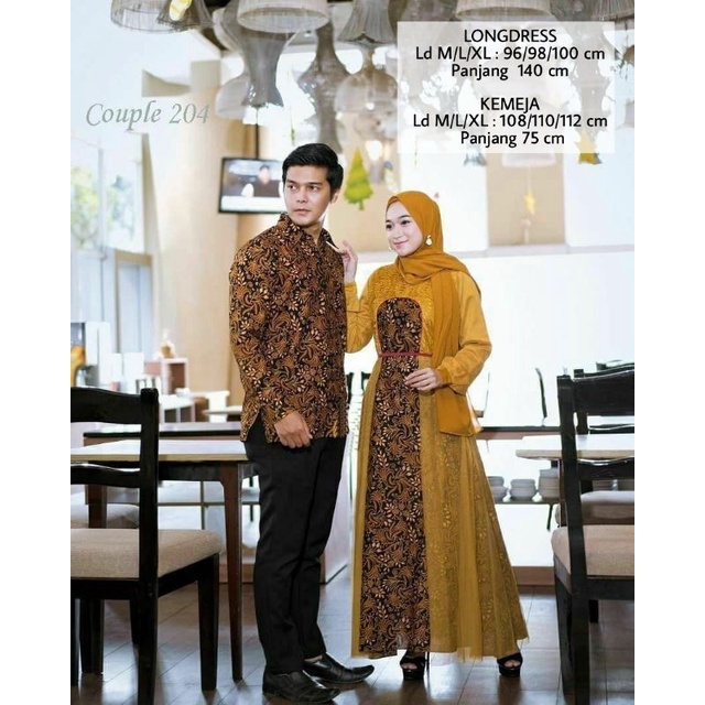 Sarimbit/Couple Gamis Batik Naira Batik- Couple 204