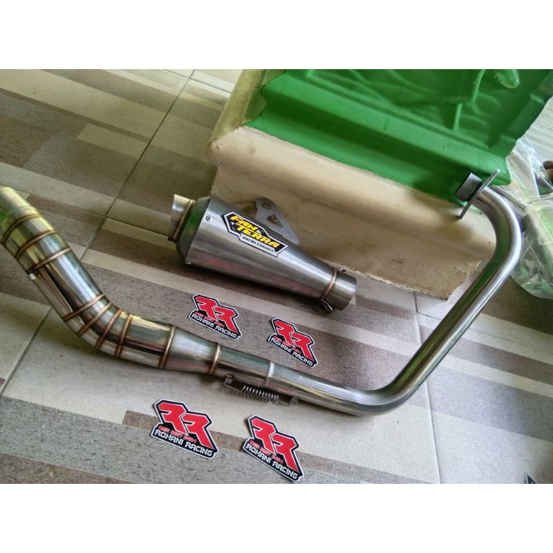 KNALPOT RACING FANTERRA LEHER KOLONG BAWAHCRF KLX DTRACKER