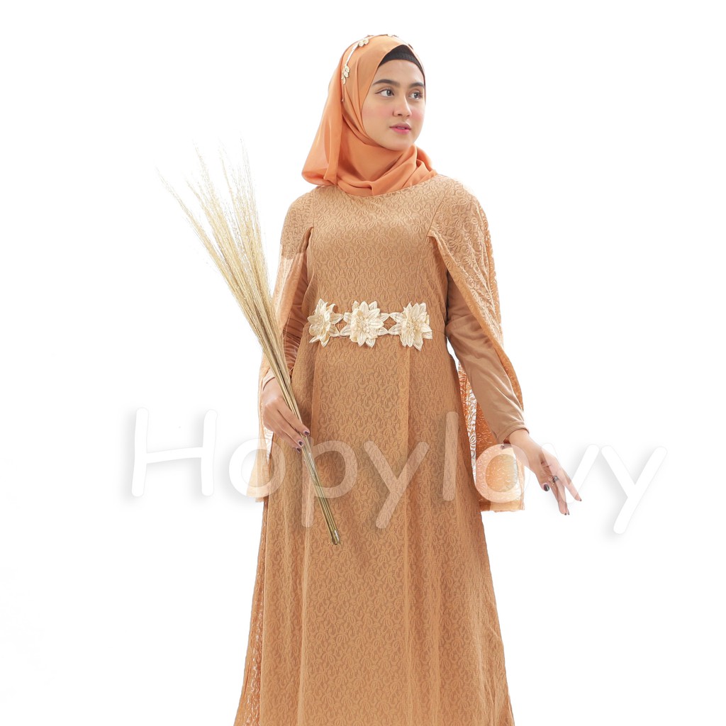 HOPYLOVY - Gamis Brukat Wanita Maxi Regina