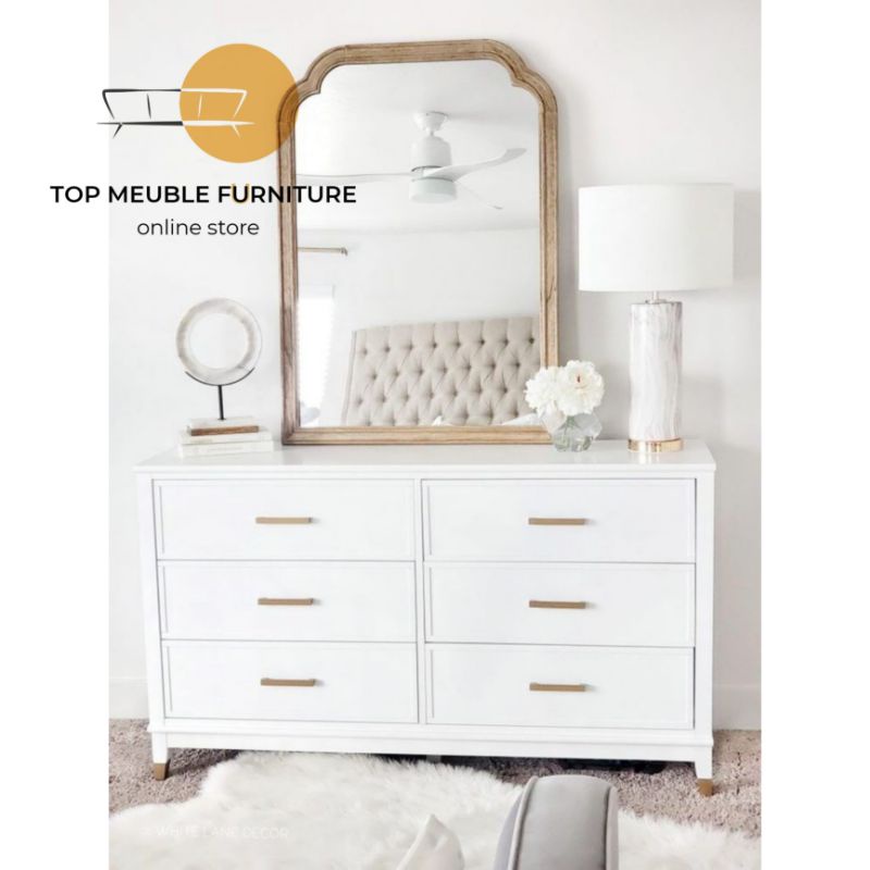 Bufet minimalis modern plus mirror cermin kaca