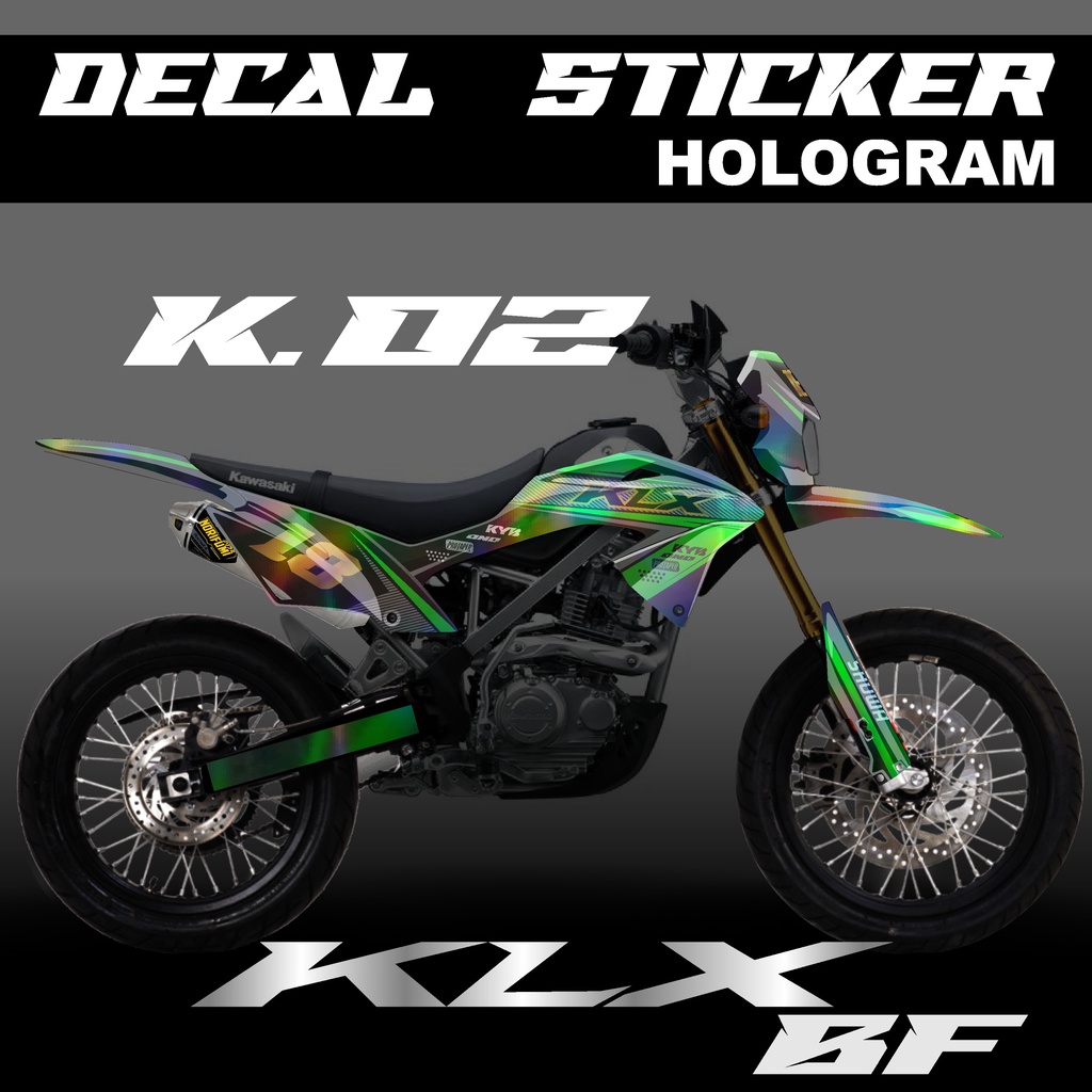 STICKER KLX BF/DECAL HOLOGRAM/CHROOM KLX BF K.02