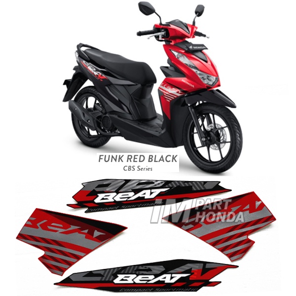 Jual Stiker Beat Led Eco K A Merah Hitam Funk Red Black Shopee