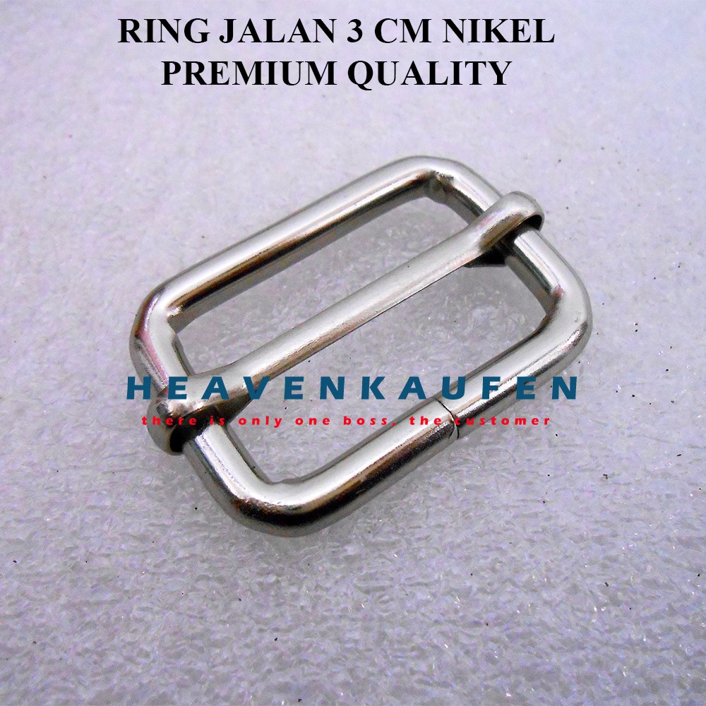 Ring Jalan Tas 3 cm Nikel / Silver Tebal 4,5 mm Kualitas Premium