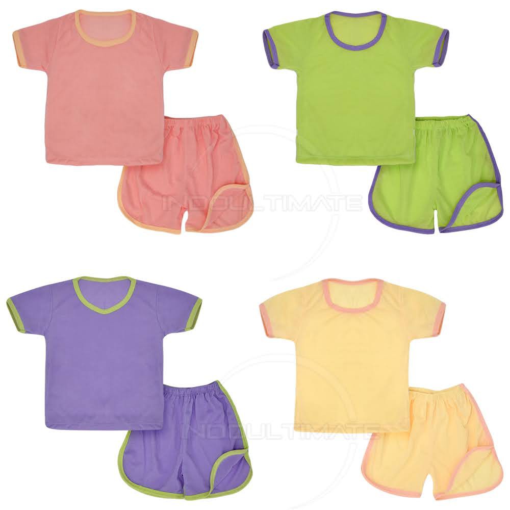 Setelan Baju Bayi Lengan Pendek + Celana Pendek STANDARD Kaos Bayi Newborn Baru Lahir SBJS-02KK