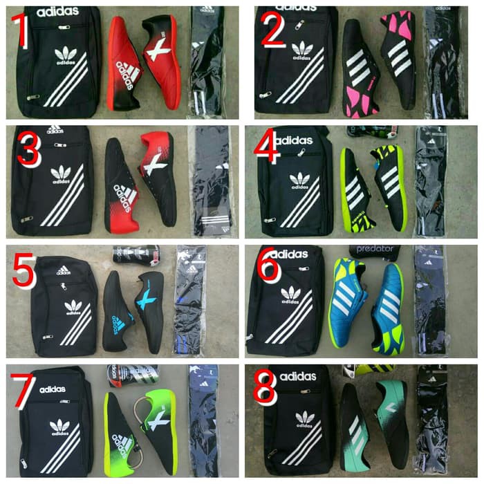 Paket komplit sepatu futsal adidas zuki store