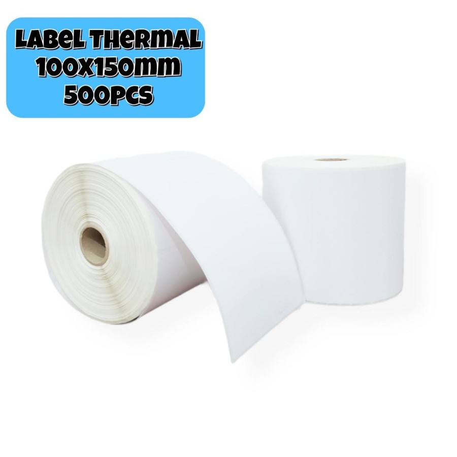 LABEL BARCODE THERMAL 100x150 mm KERTAS STICKER 500 pcs MEREK GOOD LABEL ORIGINAL LEBIH KUAT  THERMA