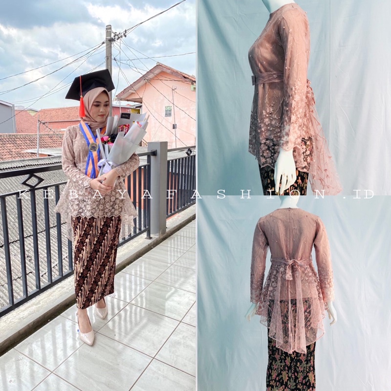 Kebaya Modern Stelan Kebaya Brukat Set Kebaya brokat Kebaya Wisuda