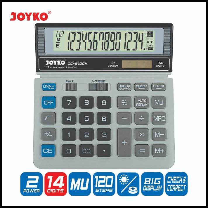 

Calculator / Kalkulator Joyko Cc-810Ch / 14 Digits / Check Correct