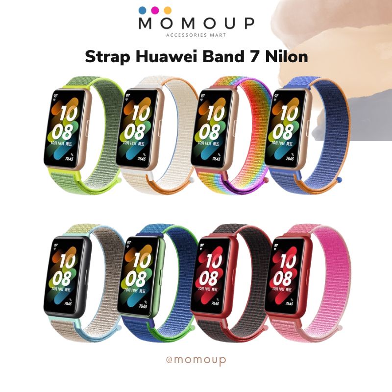 Strap Huawei Band 7 Nilon Colors Tali Jam Huawei Band 7 Nilon Berwarna