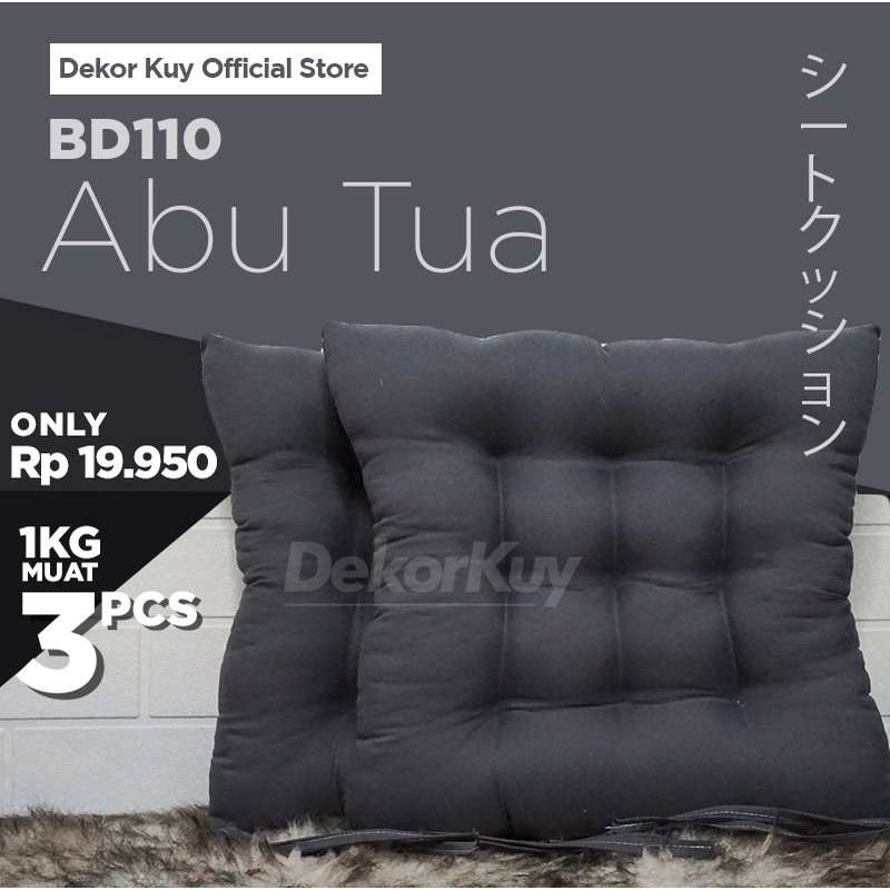 DK - Bantal Duduk / Bantal Alas Duduk Abu Tua - BD110