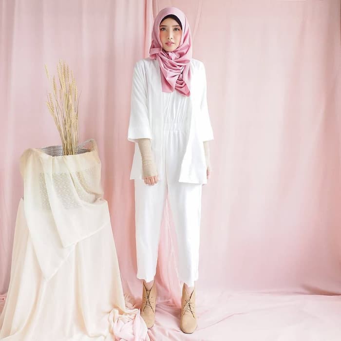 JUMPSUIT   JUMPSUIT WANITA + OUTER CARDIGAN | D150 Naina Set Cardi Jumpsuit     IWAZAH OFFICE