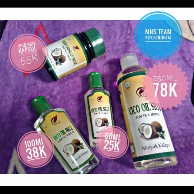 Vco oil SR12//OBAT JERAWAT//OBAT SARIAWAN//OBAT BATUK//OBAT AMBEYEN//
