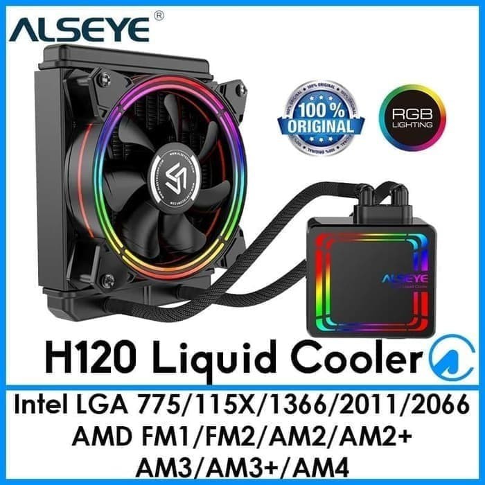 Alseye CPU Cooler Fan Halo H120 Liquid Cooler Fan RGB