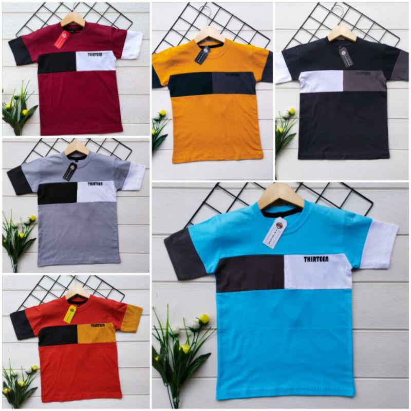 KAOS ANAK GRADASI 3 WARNA HORIZONTAL