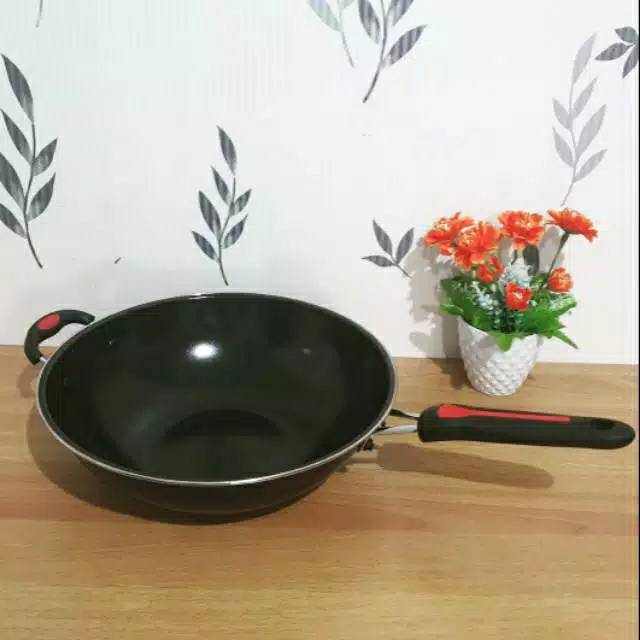 Wajan enamel Gagang Anti gores 32cm