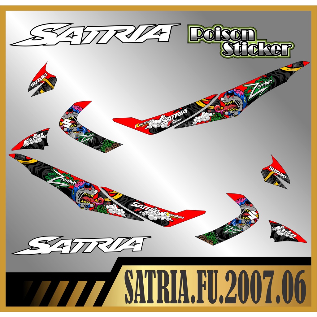 STRIPING STICKER SATRIA FU 2007 STIKER  SATRIA FU 2007 STICKER LIS LIST SUZUKI SATRIA FU 2007 CODE 0