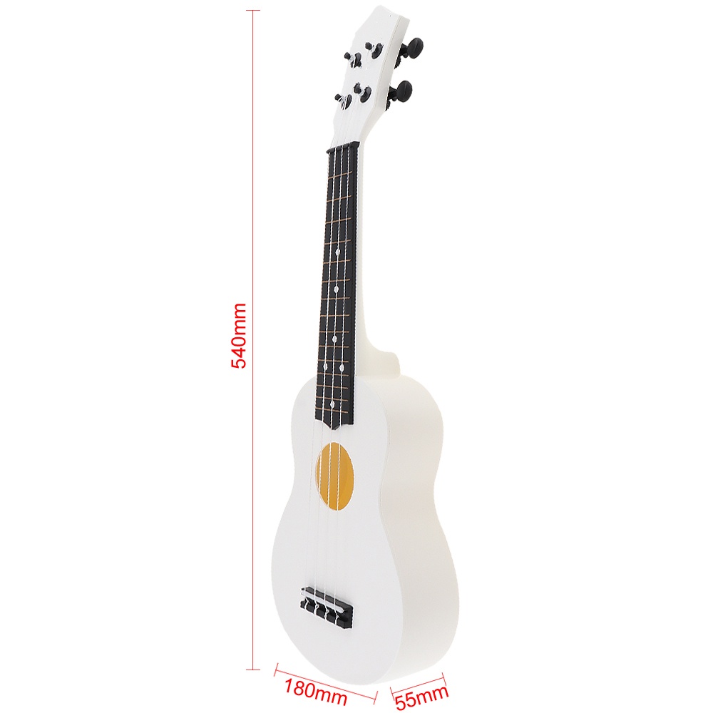 Gitar Ukulele Soprano Hawaii 4 Senar Ukuran 21 Inci Dengan Pick Untuk Anak / Pemula