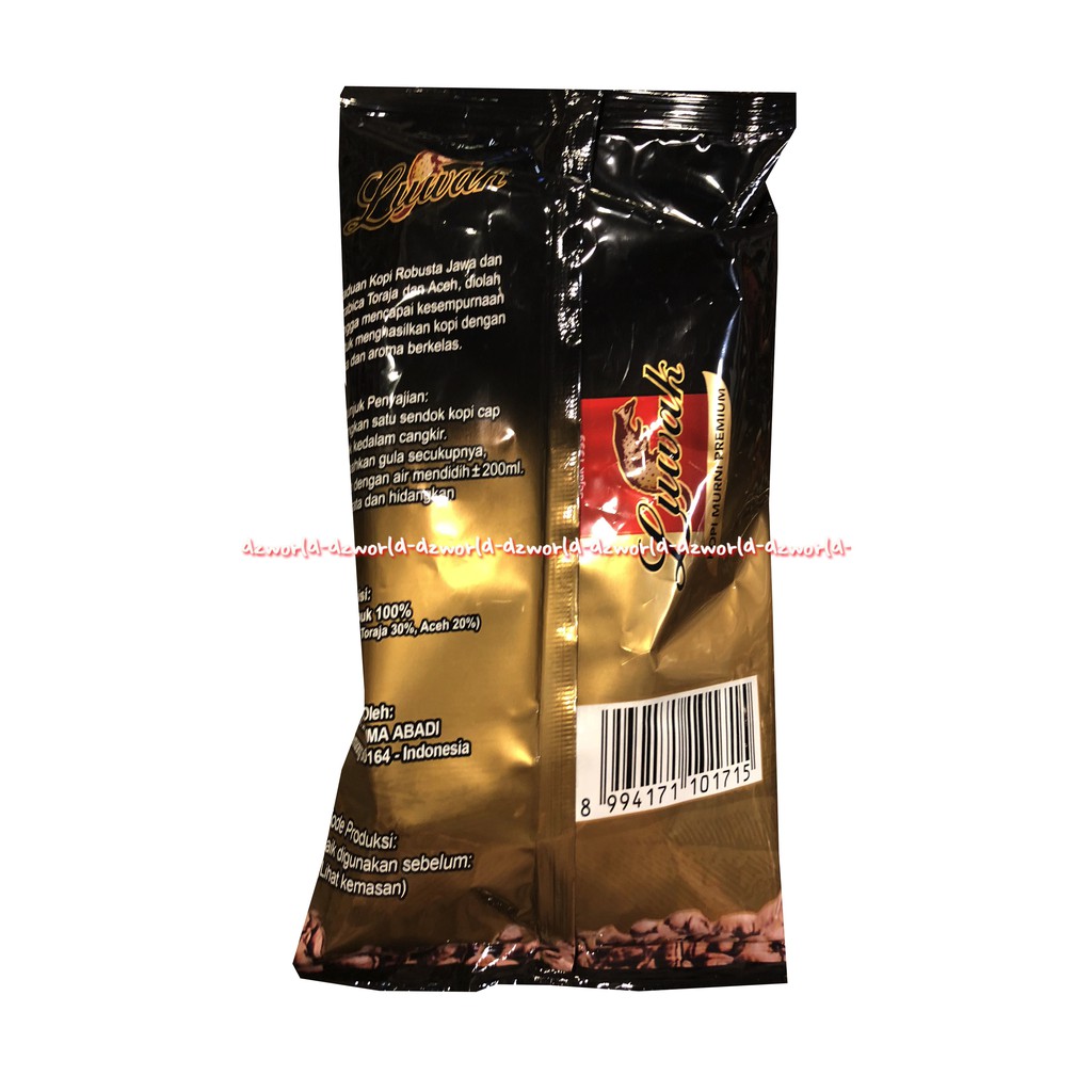 Luwak Kopi Murni Premium 140gr Kopi Bubuk Luwak Black Coffee Luwwak Ground