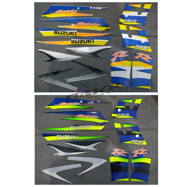 striping satria hiu lscm biru hitam biru putih