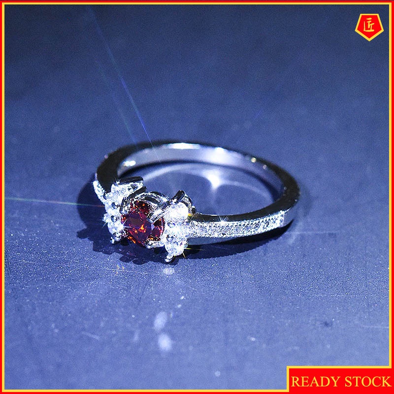 [Ready Stock]Women's Simple Personality Colored Gemstone Ring