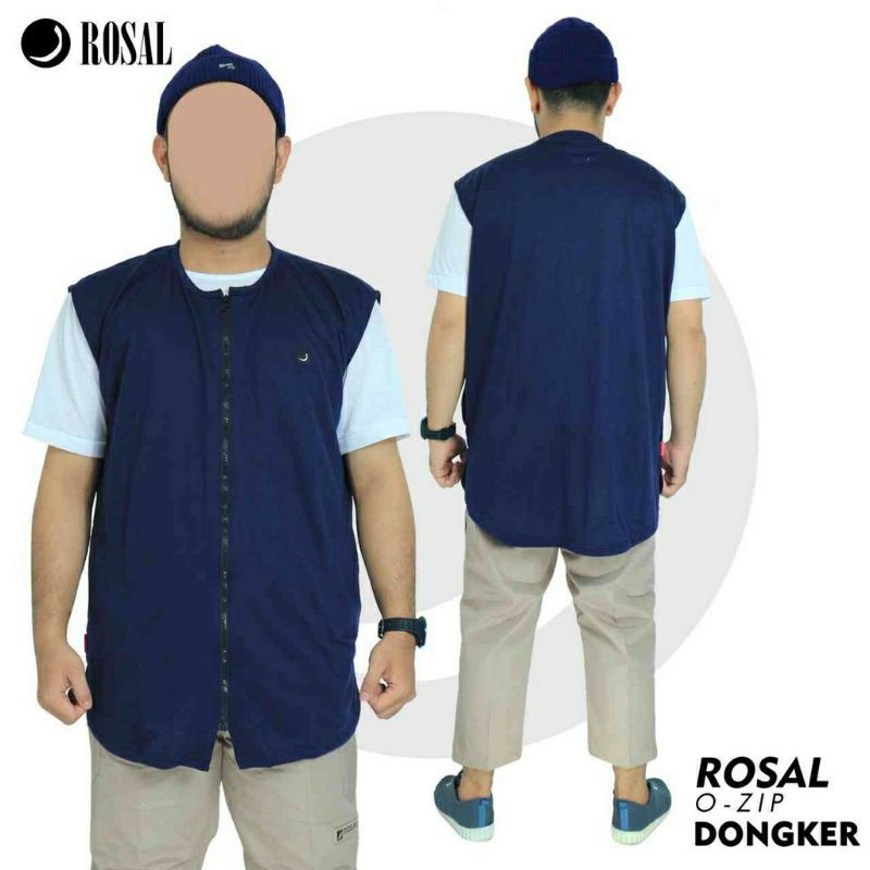 rompi solat ROSAL OZIP o zip pakaian pelapis kaos polos oblong ibadah sholat shalat zipper