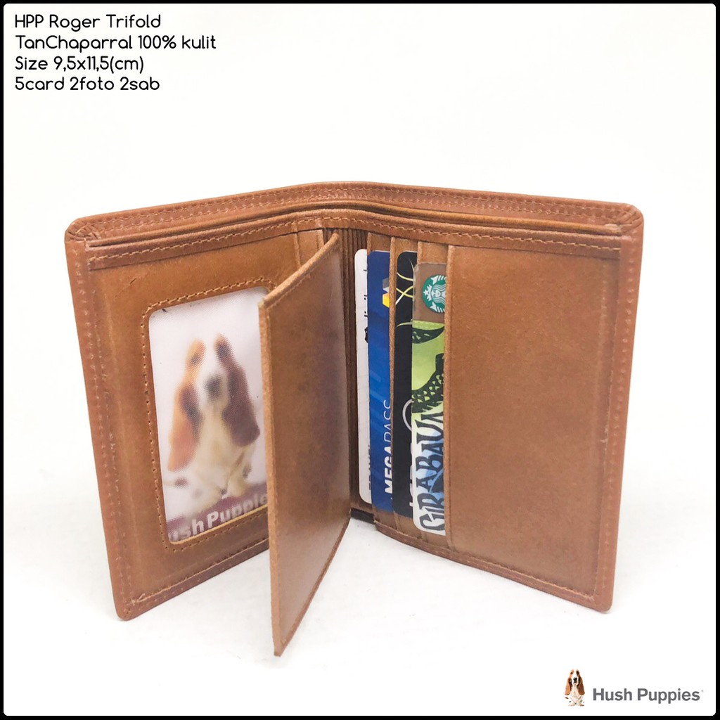 dompet kulit hushpuppies roger series premium replica bahan kulit sapi asli