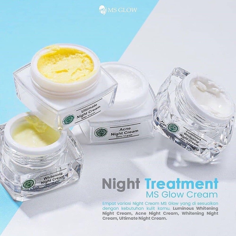 NIGHT CREAM MS GLOW/ULTIMATE/ACNE/WHITENING/LUMINOUS/BB CREAM